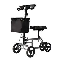 GYZ GY Elderly Walker Aluminum Alloy seat with Wheels 8 inch Solid Wheels Foldable Disabled for Walking, Carrying Capacity 190kg Medical Supplies (Color : A)