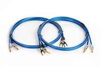 Harun Lite 12 Gauge Wire Speaker Cable W/ 2-Spade to 2-Banana Plugs, Pair Two Cables each (12 Ft)