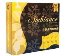 Ambiance by Crystalware Heavy Clear Teaspoons 10 Bags of 100