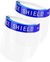 2Pack Safety Face Shield Full Protection Cap Wide Visor Resistant Spitting Anti-Fog Lens, Lightweight Adjustable Transparent Face Shield for Men Women