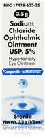 Sodium Chloride 5% Ophthalmic Ointment 0 .12 oz (3. 5 gm) (Compare to Muro 128.),Pack of 3