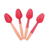 Crazy Color Changing Plastic Spoons - Orange to Red When Cold - Colorful & Beautiful Birthday Party Spoons - Frozen Dessert Supplies - Made in USA! 100 Count