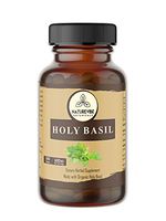 180 Capsules Organic Holy Basil–100% Organic Holy Basil Powder, 600mg Per Serving - Tulsi Powder | Veg Capsules