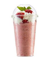 Clear Plastic Cups with Lids by Green Direct - 20 oz. Disposable Drinking Party Cups with Dome lids for Cold Drinks -Smoothie - Parfait - water - To go - Iced Coffee - Tea Pack of 50