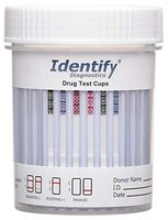 100 Pack Identify Diagnostics 6 Panel Drug Test Cup - Testing Instantly for 6 Different Drugs THC, OXY, MOP, COC, BZO, AMP ID-CP6 (100)