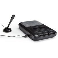 Onn Portable Cassette Recorder Showbox with External Microphone & Cassette Tape - Black ONA13AV504