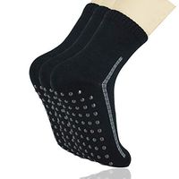 BIZAR High Ankle Hospital Socks, Soft Non Slip Yoga Socks with Magnetic Massage Grips for Women Barre Pilate Maternity, Relieve Foot Pain