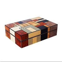 Lxc Smoking Set/Imported Cedar Wood Smoking Set with humidifier and Hygrometer 25 sicks Cigarette Packs Men's Gift Box Multi-Style Optional Mute (Size : B)