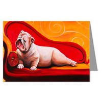 Bulldog Fat Actress Notecard Set