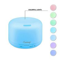 Finnhomy 7 Led Color Changing Lights Aromatherapy Essential Oil Diffuser 17oz (500ml) Humidifier Large Room Ultrasonic Cool Mist Quiet Waterless Auto Shut-Off 4 Time Settings BPA Yoga Spa