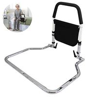 JeKaVis Upgrade Foldable Bedside Handrail, Bed Rail Bedroom Safety Fall Prevention Aid Bedside Handrail Get up Handles Guardrail for Assisting Elderly and Pregnant(with Storage Pocket)