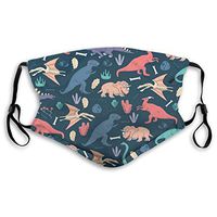 Mouth Masks for Dust Protection Anti Face Mask Washable Earloop Mask Activated Carbon Filter Dinosaur