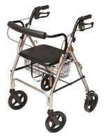 Lumex Walkabout Four-Wheel Contour Deluxe Rollator, Champagne, 1EA