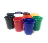CSBD Stadium 16 oz. Plastic Cups, 10 Pack, Blank Reusable Drink Tumblers for Parties, Events, Marketing, Weddings, DIY Projects or BBQ Picnics, No BPA (Assorted)
