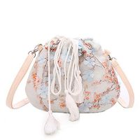 Lanhui Women Joker Crossbody Bags Fashion One Shoulder Drawstring Dumplings Bag Student Casual Tassel Messenger Bag