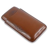 JUFU Cigar Box Cigar Box - Leather Cigar Set Cigar moisturizing Cigar moisturizing Leather Travel Portable Three-Pack Cigar Leather Cigar Box @@ (Color : A)