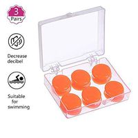 Kaliste Silicone Swimming Soft Ear Plugs Putty Ear Plugs Moldable Earplugs for Swimming, Showering, Surfing, Sleeping, Working (Orange-clidren)