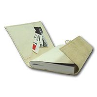 Beige Journal - Burlap Jute Cover with Inside Keepsake Pocket by MyPapermake