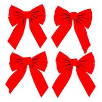 Iconikal 8 x 10-inch Red Velvet Bows, 20-Pack