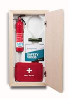 Emerg-A-Center HeartSine Cabinet, Block Trim, Flat Maple Door