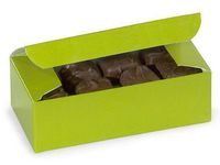 Set of 10 - 1/2 Pound Gloss Leaf Apple Green Candy Wedding Party Favor Boxes 5.5 Inch x 2.75 Inch x 1.75 Inch
