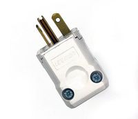 Leviton 8356-V 20 Amp, 125 Volt, Plug, Straight Blade, Hospital Grade, Grounding, Python, White