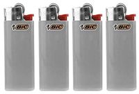 Bic Mini Charcoal Grey Lighters Lot of 4