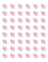 HotSaleStore Sticker Seals 48 Cute Pig Envelope Seals Labels Stickers 1.2" Round