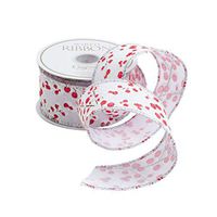 Caspari White Frosted Berries Ribbon - Three 18 Ft. Spools