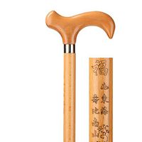 Old Wooden Cane, Light Non-Slip Elderly Cane, red Wood chip Cane Unisex