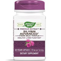 Nature's Way Silybin Advanced from Milk Thistle, 120 mg per Serving, 60 Vcaps (Packaging May Vary)