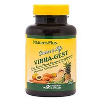 NaturesPlus Source of Life Vibra-Gest - 90 Vegetarian Capsules - Digestive Aid Supplement with Probiotics, Live Fruit & Vegetable Enzymes - Natural Live Cultures - Gluten-Free - 90 Servings