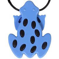 Fun and Function Sensory Chew Necklace Blue Tree Frog for Kids Teens and Adults - Silicone Chewy Helps Children with Sensory Issues, Autism, ADHD, Special Needs, Reduce Chewing Biting Fidgeting