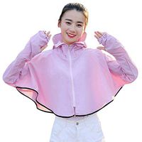 Meidexian888 Sun Protection Top Hooded Coat,Womens Long Sleeve Anti-UV Jacket Hat Summer Breathable Cycling for Fishing Hiking Camping Beach Gardening & Boating (Pink)