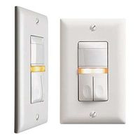 WattStopper CS-350-N-W Motion Sensor, PIR Dual Relay Wall Switch Vacancy Sensor with Nightlight, 600W, 120V - White