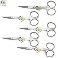 G.S DENTAL GUM SCISSOR IRIS SCISSOR VETERINARY INSTRUMENT LAB X5