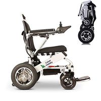 Culver Mobility Electric Power Wheelchair Scooter Fold Lightweight Folding Safe Electric Wheelchair Motorized FDA Approved Aviation Travel (Free Wheelchair RAMP Gift) (Silver-17.5 inc)