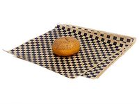 12x12" Black Checkerboard Food Grad Grease Resistant Kraft Tissue Sheet - WRAPS-1290CB