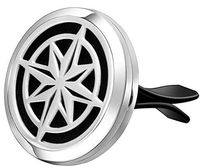 mEssentials Nautical Star Aromatherapy Car Air Freshener Essential Oil Car Vent Diffuser With Vent Clip and 8 Color Refill Pads