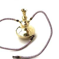 Decorative Hookah, Hose, Brass, 7"