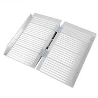 Qkiss Folding Portable Wheelchair Ramp Aluminum Mobility Scooter Carrier Rack with Handle