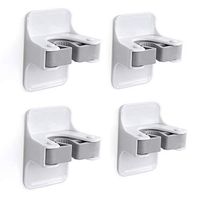 Broom Holder, McoMce Sturdy Broom Holder Wall Mount, Broom Gripper Holds Self Adhesive No Drilling Super Anti-Slip, Broom and Dustpan Hanger for Home, Kitchen, Garden, Garage Storage Systems, 4 PCS