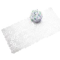 InterDesign Blumz Non-Slip Suction Bath Mat for Shower, Bathtub - Clear