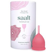 Saalt Menstrual Cup - Premium Design - Most Comfortable Period Cup - #1 Active Cup - Wear for 12 Hours - Soft, Flexible, Reusable Medical-Grade Silicone - Made in USA