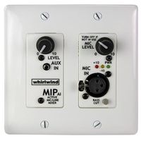 Whirlwind MIPAID 2 Gang Media Input Active Wall Plate with Power Supply, White