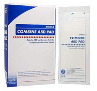 AMZ Medical Abdominal Pads. Pack of 25 Non-sterile ABD Pads 5" x 9". Highly Absorbent Non-sterile dressings for Wound Padding and Protection. Multi-Layer Dressing. Sealed Edges.