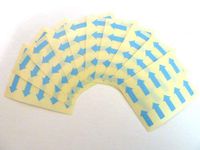 Minilabel 100 Labels , 20X10mm Arrow Shape , Light Blue , Removable / Low Tack Colour Code Stickers