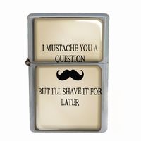 Wind Proof Dual Torch Refillable Lighter the 2nd Mustache Design-001