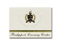 Signature Announcements Bridgeport Learning Center (Bridgeport, CT) Graduation Announcements, Presidential style, Basic package of 25 with Gold & Black Metallic Foil seal