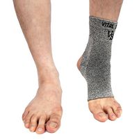 Vital Salveo- Open Toes Compression Germanium and Bamboo Charcoal Ankle Sleeve/Brace with Arch Support, Eases Swelling and Achilles Tendon (Opening Heel)(1PC)-Medium